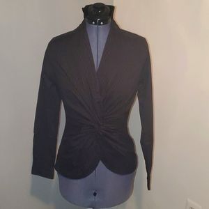 Black Striped collard shirt